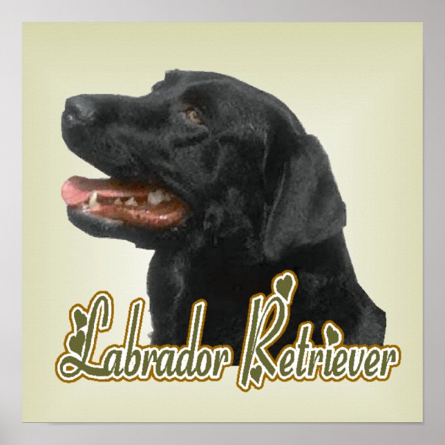 Labrador Retriever Art Impressão (Frente)