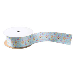 Labrador Retriever Birthday Satin Ribbon in Blue