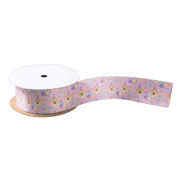 Labrador Retriever Birthday Satin Ribbon in Pink