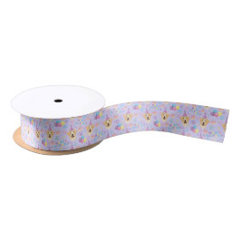 Labrador Retriever Birthday Satin Ribbon in Purple