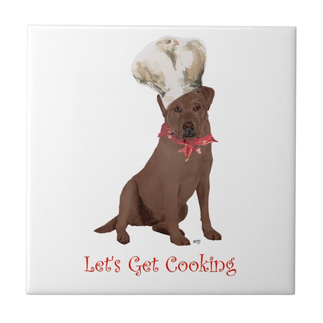 Labrador Retriever Chocolate Cozinhando (Frente)