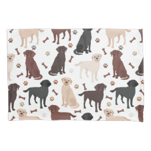 Labrador Retriever Paws e Travesseiro de ossos