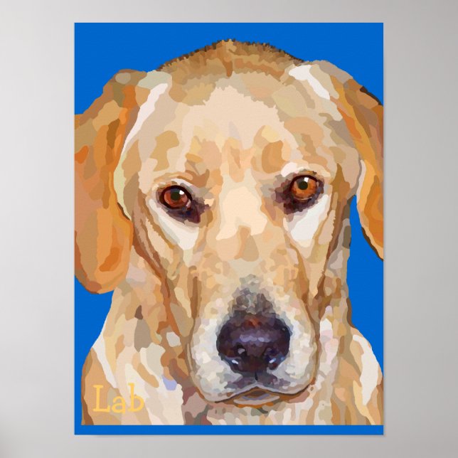 Labrador Retriever "Reggie" Poster (Frente)