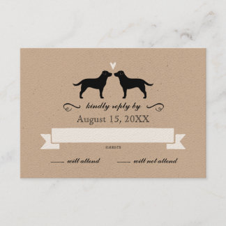 Labrador Retriever Silhouettes Wedettes RSVP