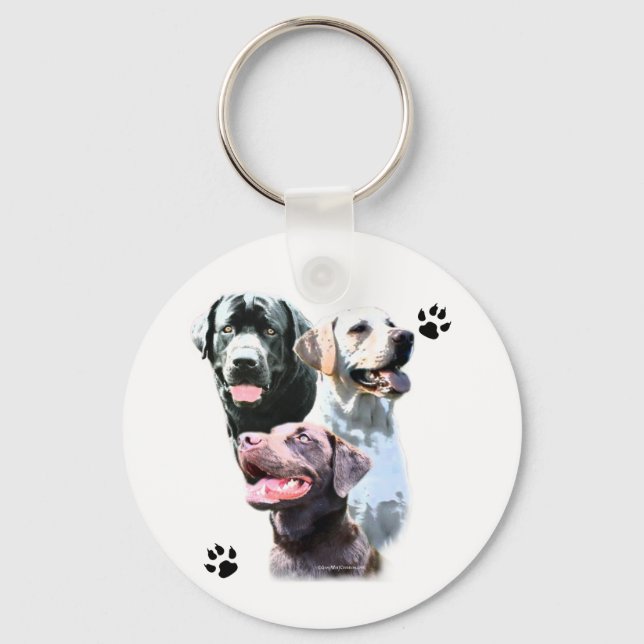 Labrador Retriever Trio - Chaveiro (Frente)