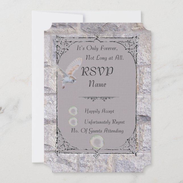 Labyrinth É o único cartão RSVP de Casamento para  (Frente)