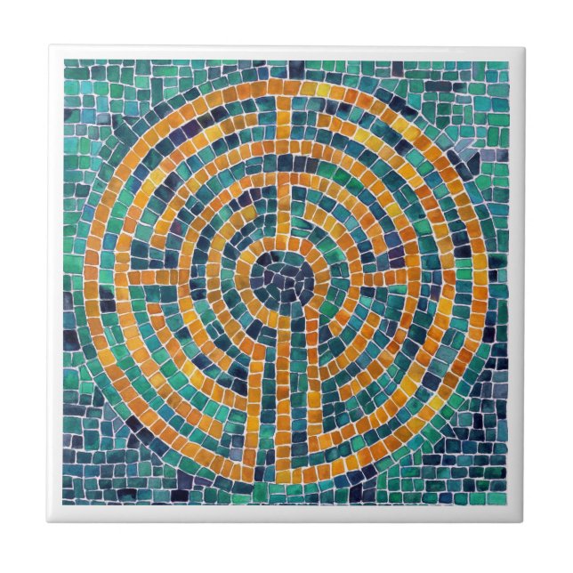LABYRINTH II 4.25x4.25 Azulejo cerâmico - Branco (Frente)