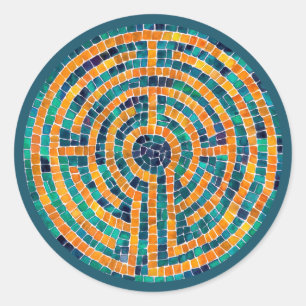 LABYRINTH II Grandes Adesivos redondos - Verde