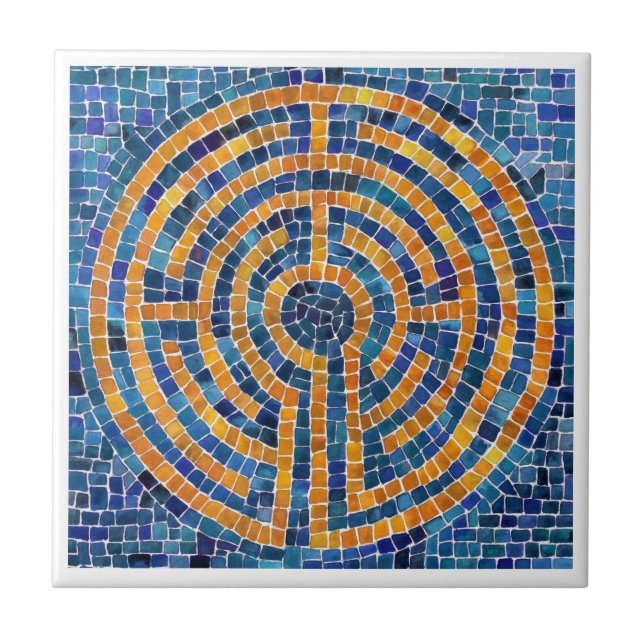 LABYRINTH IV 4.25x4.25 Azulejo cerâmico - Branco (Frente)