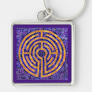 LABYRINTH MOSAIC Premium Square Chaveiro