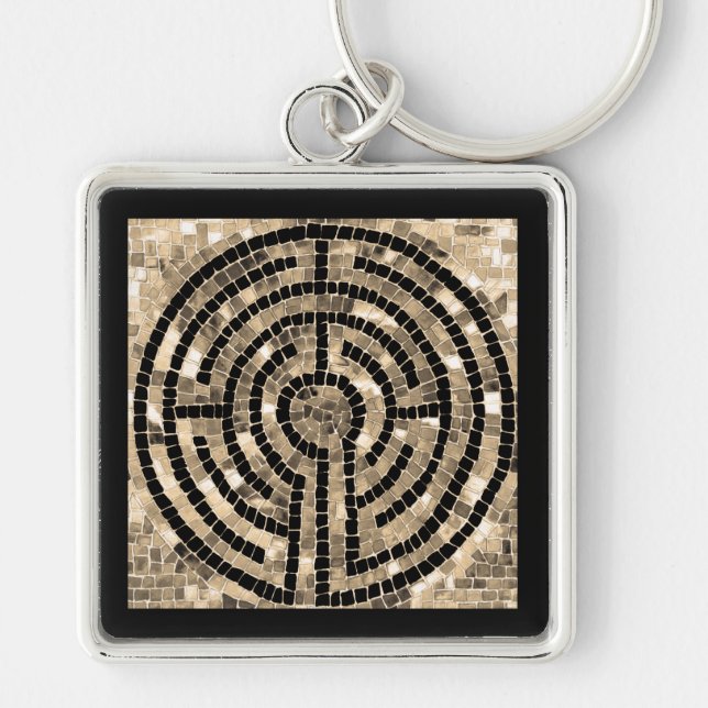 LABYRINTH V Premium Square Chaveiro (Frente)