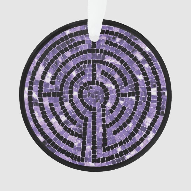 LABYRINTH VI Circular acrílico Ornamento (Frente)