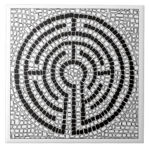 LABYRINTH VII 6x6 Azulejo cerâmico - Branco