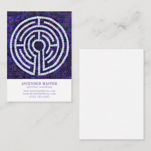 LABYRINTH VIII 3,5x2,5 Cartão de visita (Frente/Verso)