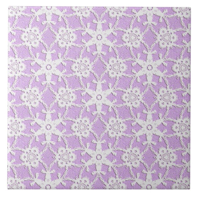 Lace antigo - branco e lavanda (Frente)