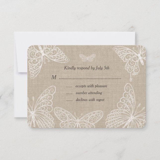 Lace Butterflies RSVP (Frente)