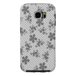 Lace Cinza Floral Samsung Galaxy S6, Duro
