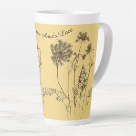 Lace da Rainha Anne em uma grande caneca latta