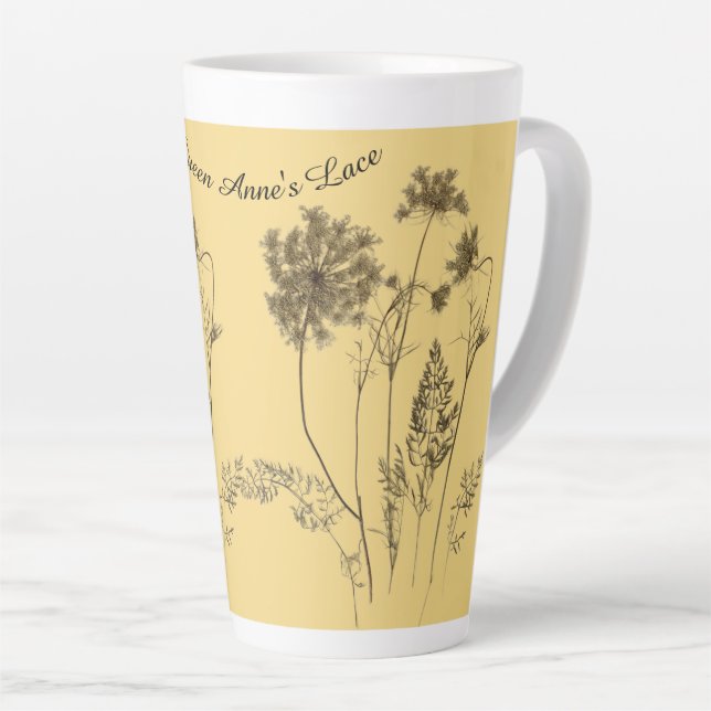 Lace da Rainha Anne em uma grande caneca latta (Ângulo direito)