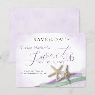 Lace de Estrela-do-Mar Sweet 16 Salve a Data