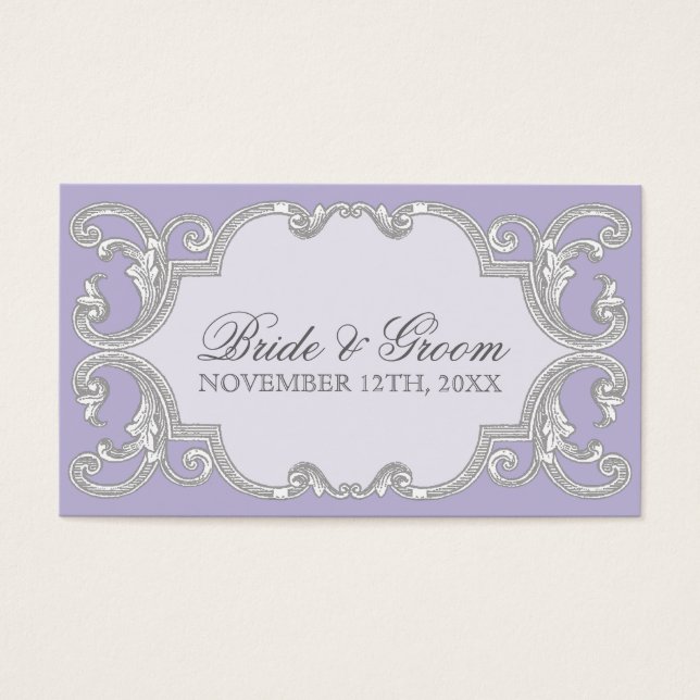 Lace de Largura, Lavanda - Marcadores de Presente  (Frente)