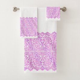 Lace de VIOLET LUXURIOSO no conjunto de toalhas de