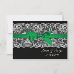 Lace e fita falsa "eserald green" 3,5 x 5 rsvp