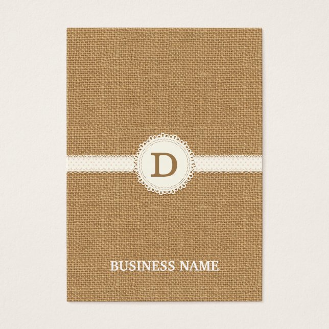 Lace Monograma Burlap Earration/Jewelry Display (Frente)