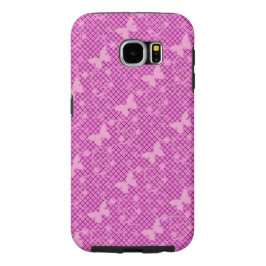 Lace Pink Butterflies Samsung Galaxy Case