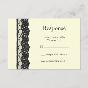 Lace RSVP francês (marfim)