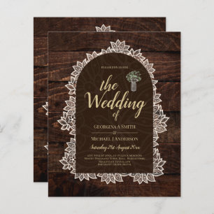 Lace Rustico de Orçamento MasonJar Gypsophila Casa