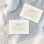 Lace Vintage Dainty RSVP Card<br><div class="desc">These 3.5” x 5”  flat wedding RSVP cards feature a dainty and elegant crochet lace design in a soft shade of bone beige.</div>