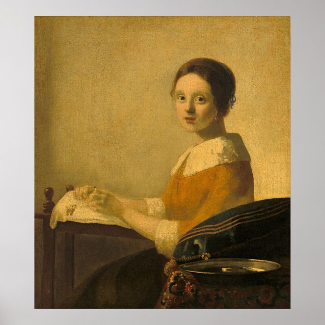 Lacemaker - Johannes Vermeer Fine Art Poster (Frente)