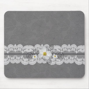 Laço cinzento elegante luxuoso Mousepad