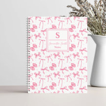 Laço Coquete Rosa Estético Nome Personalizado 