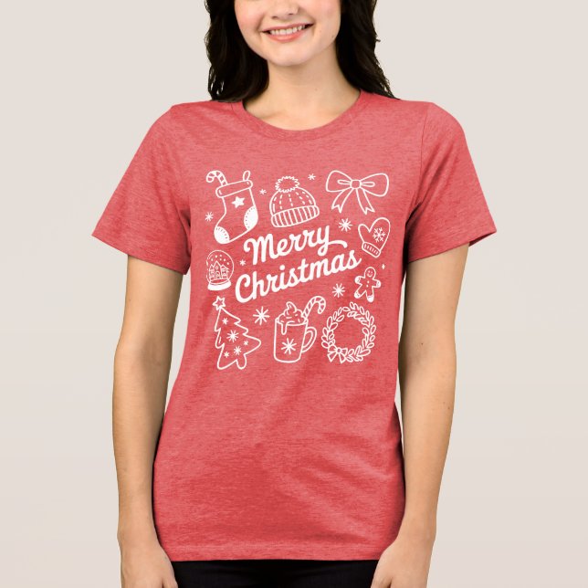 Laço de árvore de Natal Coquette Merry Christmas D (Frente)