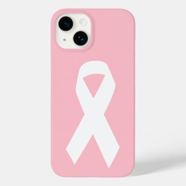 Laço de Conscientização Rosa e Branco (Verso)