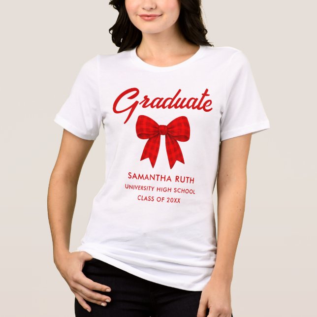 Laço de Ginga Vermelha para Formatura (Frente)