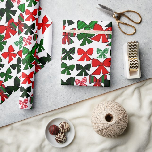Laço de Natal Papel de embrulho de Natal (Artesanato)