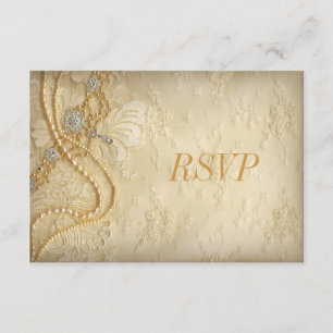 Laço do vintage e pérolas RSVP