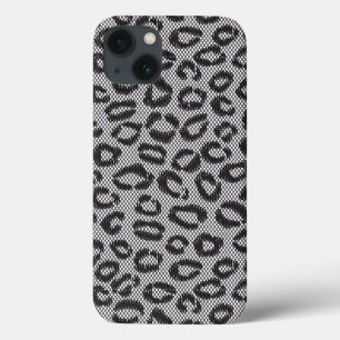 Laço líquido preto com teste padrão do leopardo