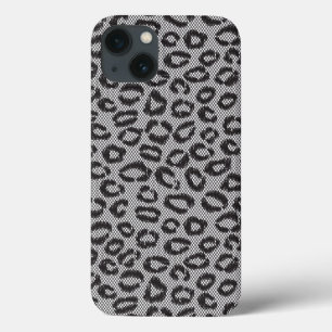 Laço líquido preto com teste padrão do leopardo