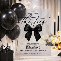 Laço Preto Amarrando os Trinta Anos de Idade Fazen