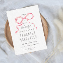 Laço Rosa Coquete Foto Festa de Formatura Convite