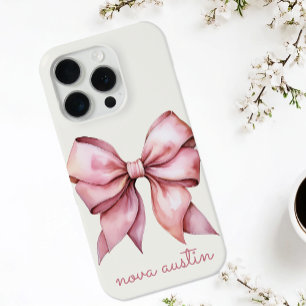 Laço Rosa da Moda Personalizado Com Nome Monograma