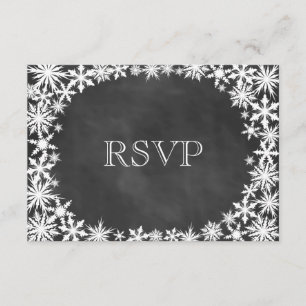 Laço RSVP do inverno do quadro
