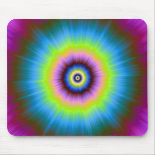 Laço-Tintura em Mousepad amarelo cor-de-rosa azul