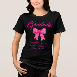 Laço Xadrez Rosa Quente Graduação