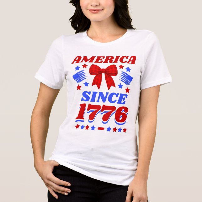 Laço Xadrez Vermelho América desde 1776 (Frente)
