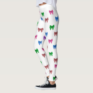 Laços Coloridos roxas, vermelhas, azuis Leggings